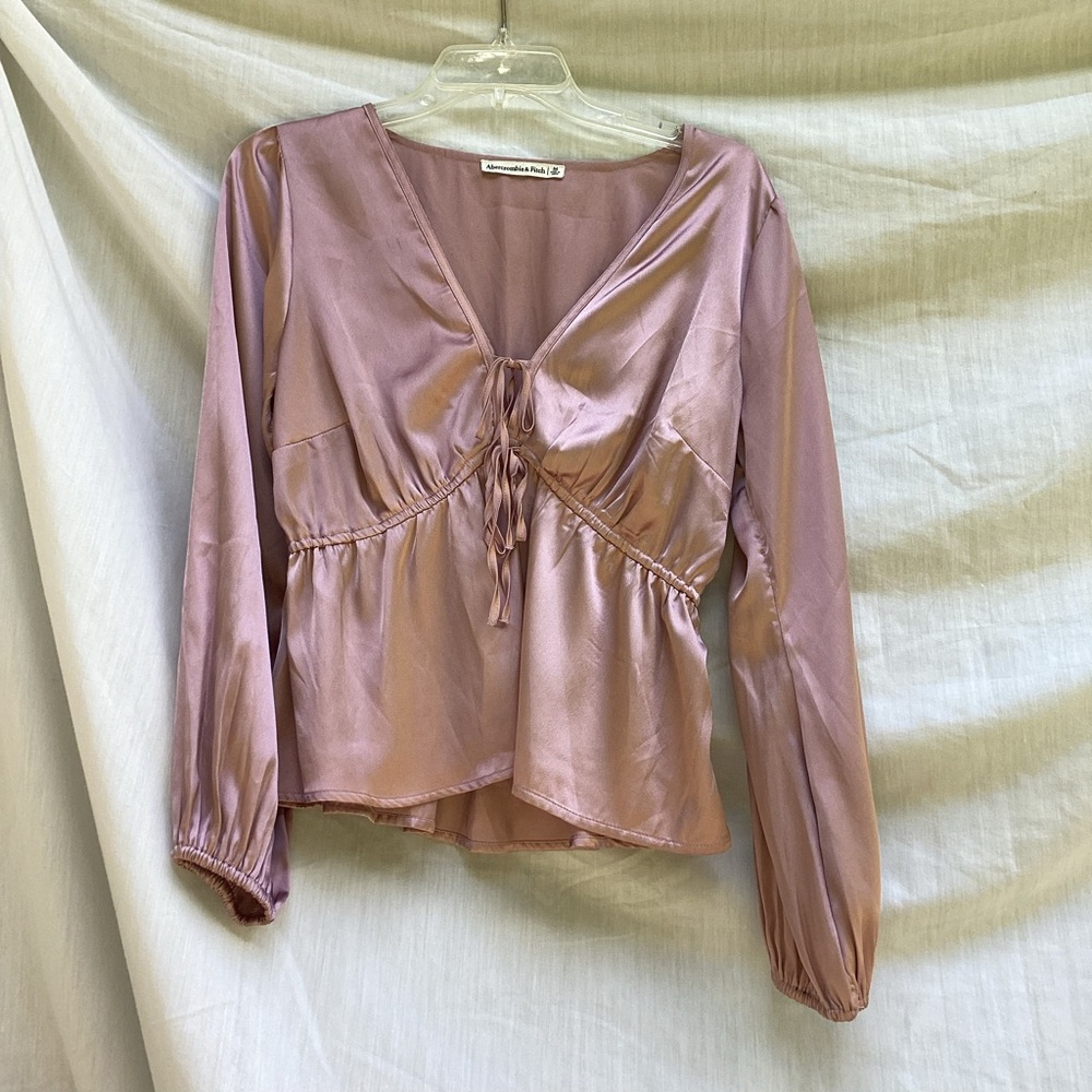 Abercrombie & Fitch Pink Satin Blouse